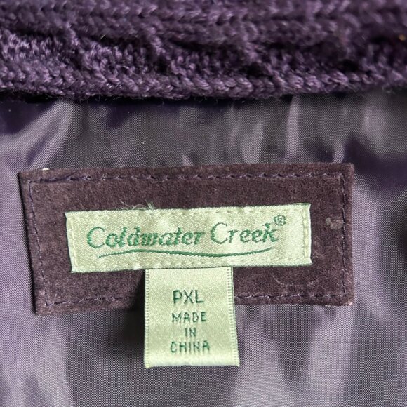 Coldwater Creek PURPLE leather jacket – XL Petite - Picture 3 of 5
